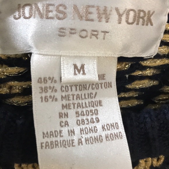 Jones New York retro sweater with shoulder pads. M - Picture 3 of 6
